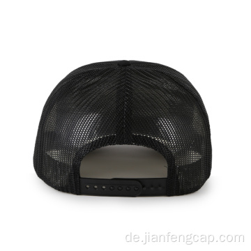 Black Print Foam Turcker Cap